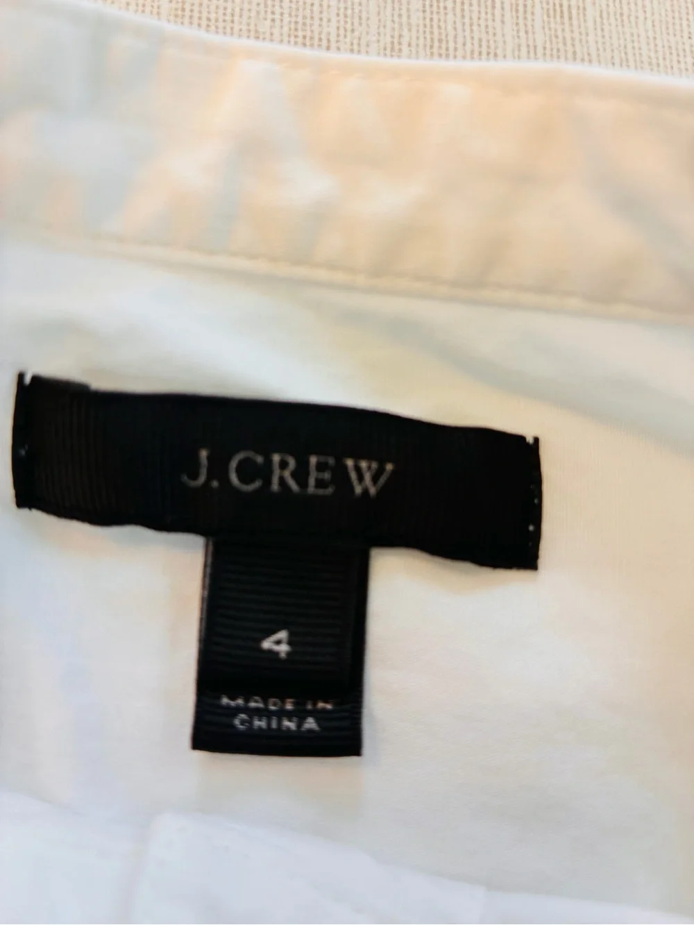 J. Crew White Cotton Riund Collar Button-Down Bodysuit Shirt 4